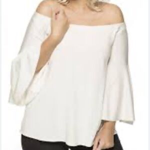 ZARA Knit Off the Shoulder Sz L Kimono Sleeves Top